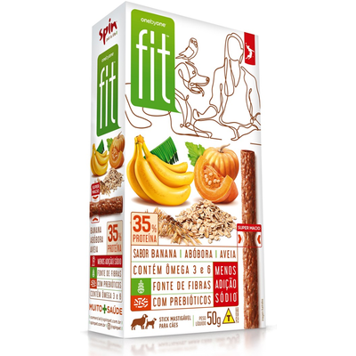 Logotipo produto Stick Fit Spin Pet Banana, Abobora e Aveia 50g