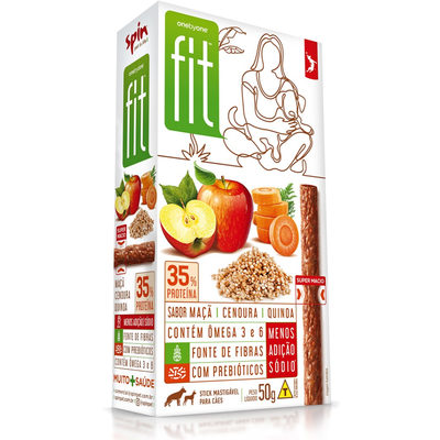 Logotipo produto Stick Fit Spin Pet Maça, Cenoura e Quinoa 50g